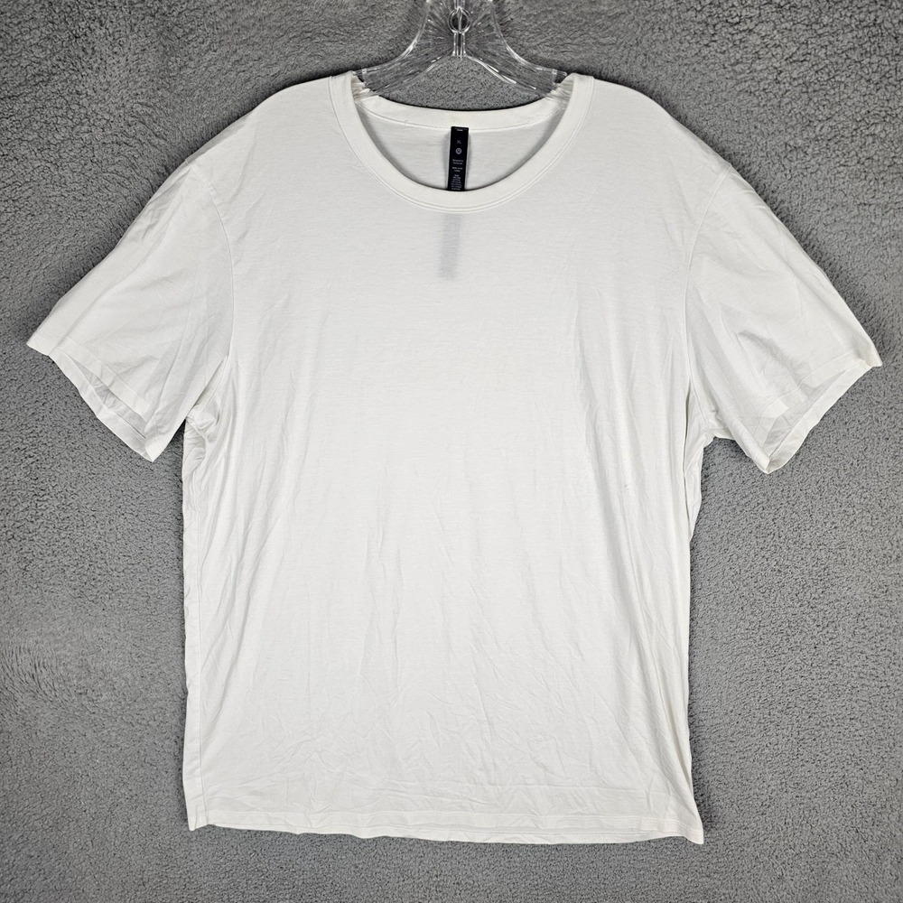 Lululemon T-Shirt Mens XL White Fundamental Short Sleeve Crewneck LM3CZPS